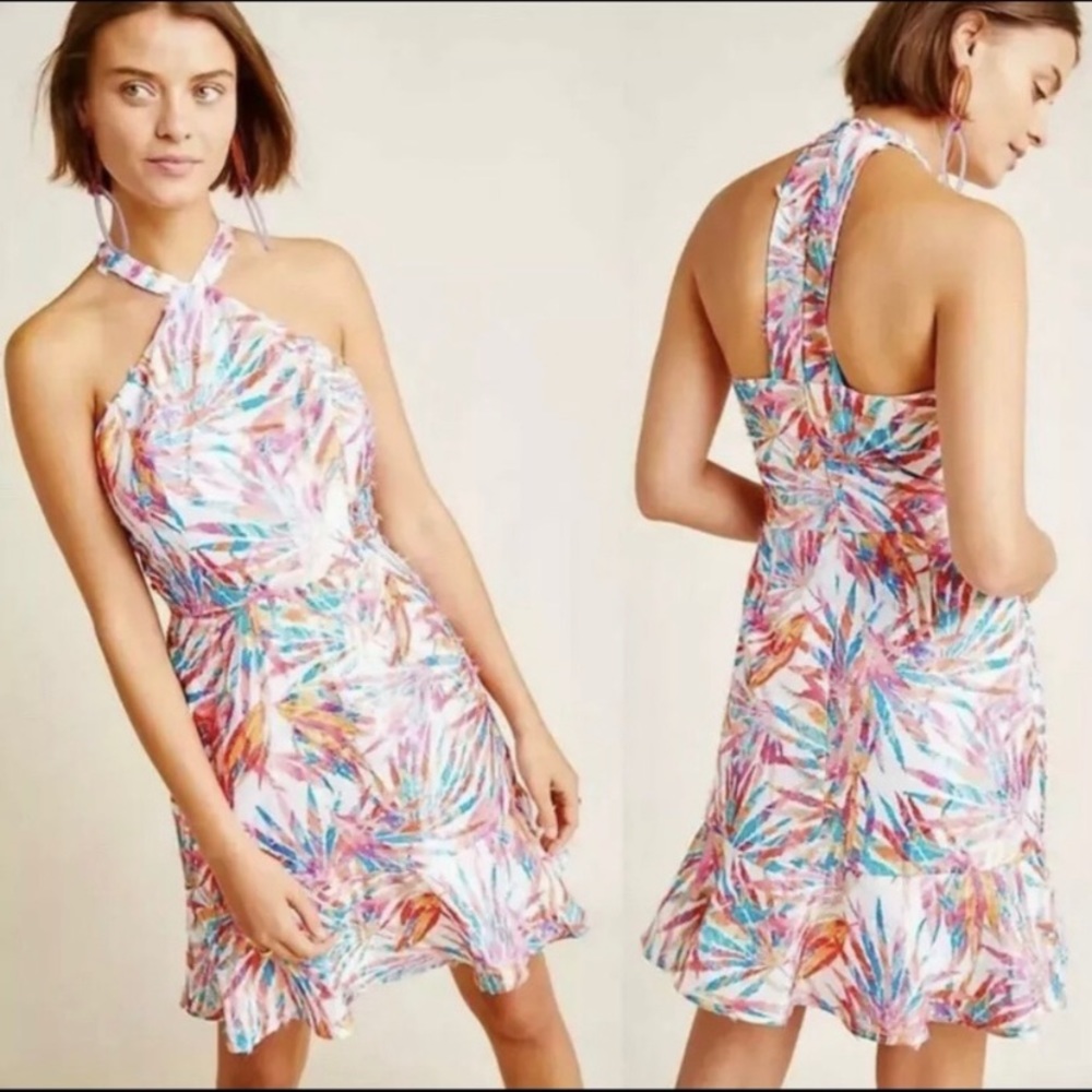 NWT Anthropologie Hutch Maui Halter Dress Sz 10P